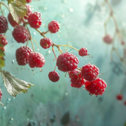 Frische Himbeeren auf Teller für gesundes Abnehmen